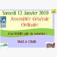 12 Janvier 2019 - Assemblée Générale Ordinaire
