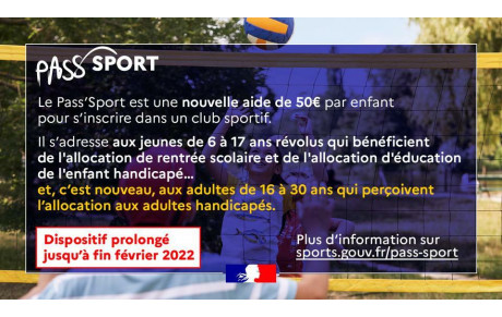 Prolongation du pass'Sport